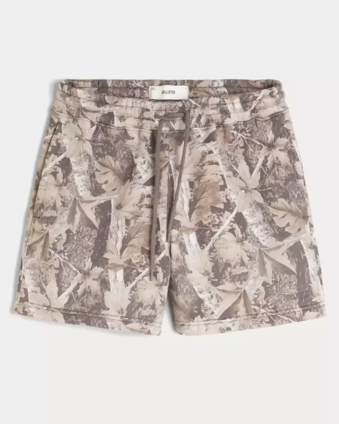 Pantaloni scurți din lână camuflat la jumătatea coapsei Pantaloni scurți din lână camuflat la jumătatea coapsei