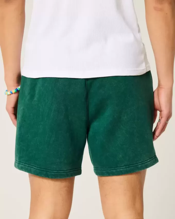 Pantaloni scurți din lână cu grafică la jumătatea coapsei