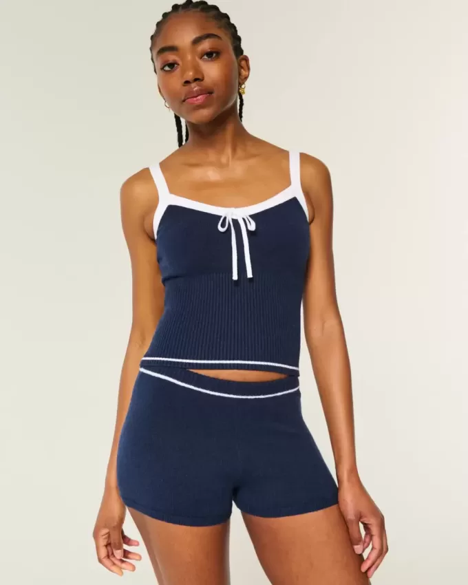 Pantaloni scurți din tricot cu pulover confortabil Gilly Hicks Pantaloni scurți din tricot cu pulover confortabil Gilly Hicks