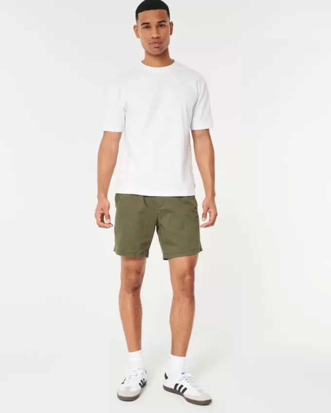 Pantaloni scurți din twill, 7″