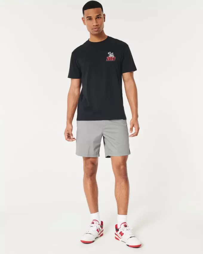Pantaloni scurți din twill, 7″