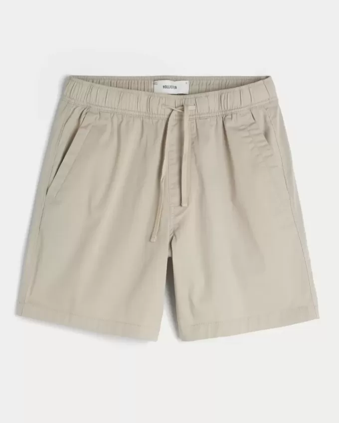 Pantaloni scurți din twill deasupra genunchiului Pantaloni scurți din twill deasupra genunchiului