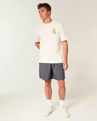 Pantaloni scurți din twill deasupra genunchiului