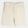 Pantaloni scurți din twill până la genunchi Pantaloni scurți din twill până la genunchi