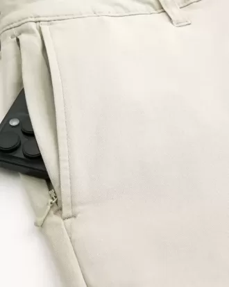 Pantaloni scurți din twill până la genunchi