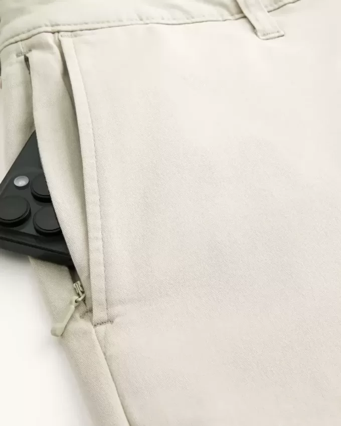 Pantaloni scurți din twill până la genunchi Pantaloni scurți din twill până la genunchi