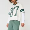 Pantaloni scurți Hollister Feel Good Fleece la mijlocul coapsei