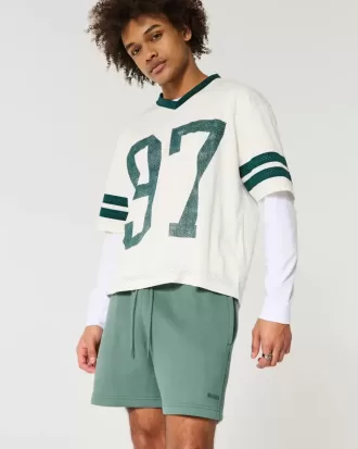 Pantaloni scurți Hollister Feel Good Fleece la mijlocul coapsei