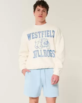Pantaloni scurți Hollister Feel Good Fleece la mijlocul coapsei
