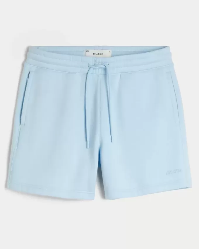 Pantaloni scurți Hollister Feel Good Fleece la mijlocul coapsei Pantaloni scurți Hollister Feel Good Fleece la mijlocul coapsei
