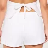 Pantaloni scurți Hollister Livvy, cu talie joasă, din amestec de in, 3″ Pantaloni scurți Hollister Livvy, cu talie joasă, din amestec de in, 3″