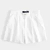 Pantaloni scurți Hollister Livvy cu talie mare, din amestec de in Pantaloni scurți Hollister Livvy cu talie mare, din amestec de in