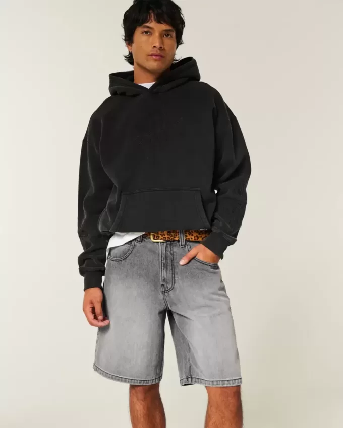 Pantaloni scurți largi din denim Pantaloni scurți largi din denim