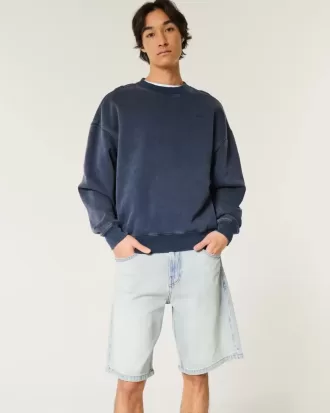 Pantaloni scurți largi din denim