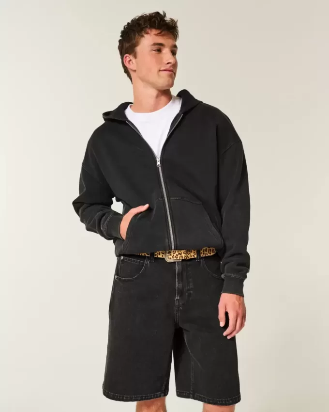 Pantaloni scurți largi din denim Pantaloni scurți largi din denim