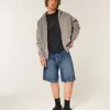 Pantaloni scurți largi din denim Pantaloni scurți largi din denim