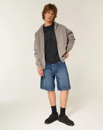 Pantaloni scurți largi din denim
