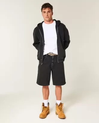 Pantaloni scurți largi din denim
