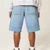 Pantaloni scurți largi din denim Pantaloni scurți largi din denim