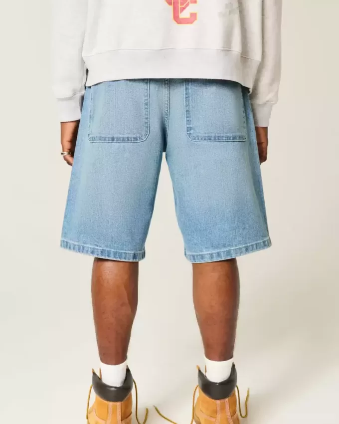 Pantaloni scurți largi din denim Pantaloni scurți largi din denim