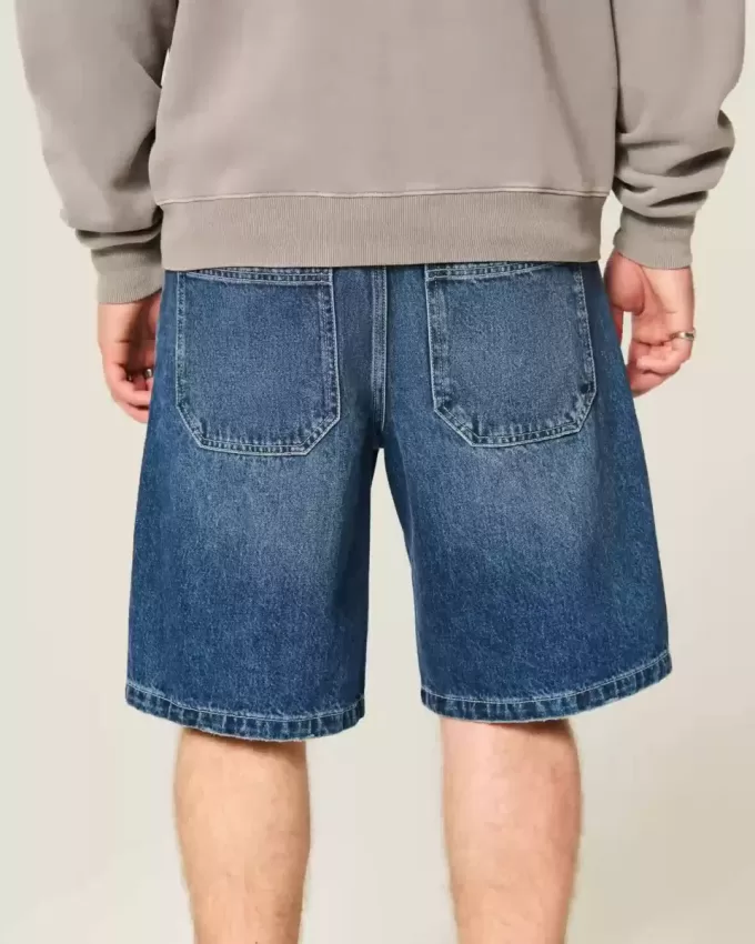 Pantaloni scurți largi din denim Pantaloni scurți largi din denim
