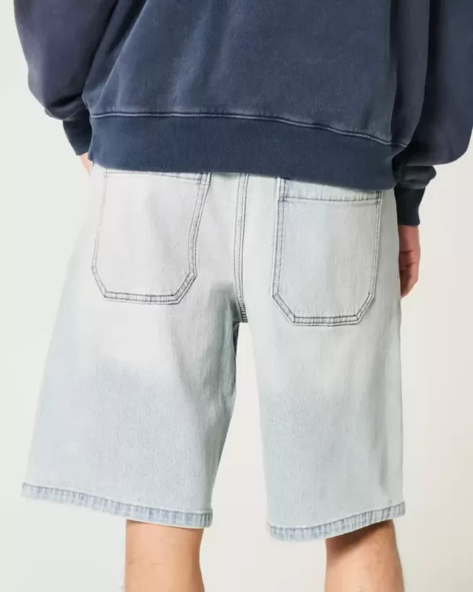 Pantaloni scurți largi din denim Pantaloni scurți largi din denim