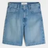Pantaloni scurți largi din denim Pantaloni scurți largi din denim