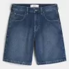 Pantaloni scurți largi din denim Pantaloni scurți largi din denim