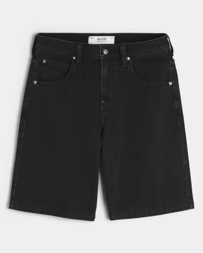 Pantaloni scurți largi din denim Pantaloni scurți largi din denim