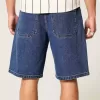 Pantaloni scurți largi din denim cu spălare medie