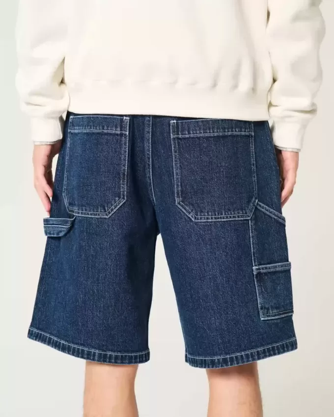 Pantaloni scurți largi din Denim Painter Pantaloni scurți largi din Denim Painter