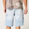 Pantaloni scurți largi din denim pentru pictori