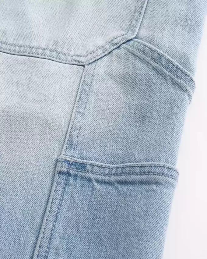 Pantaloni scurți largi din denim pentru pictori
