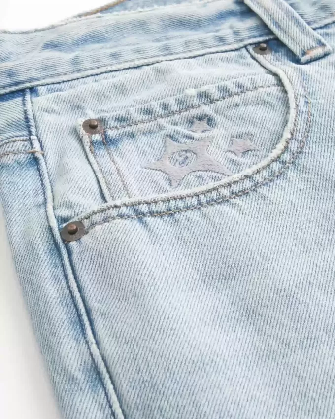 Pantaloni scurți largi din denim Star Graphic