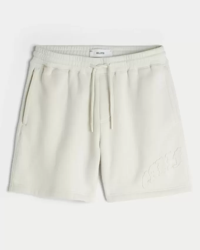 Pantaloni scurți largi din lână Calif cu grafic deasupra genunchiului Pantaloni scurți largi din lână Calif cu grafic deasupra genunchiului