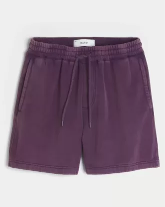 Pantaloni scurți largi din lână deasupra genunchiului