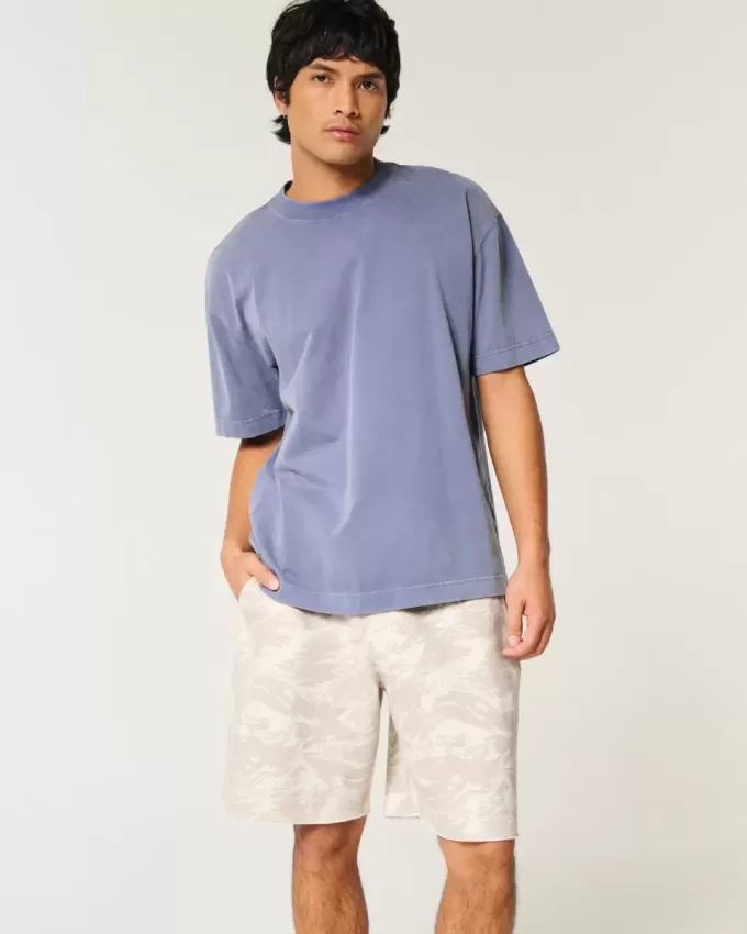 Pantaloni scurți largi Hollister Feel Good Fleece deasupra genunchiului