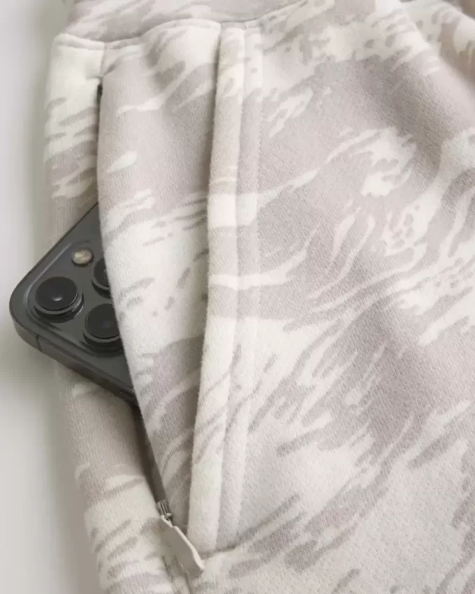 Pantaloni scurți largi Hollister Feel Good Fleece deasupra genunchiului