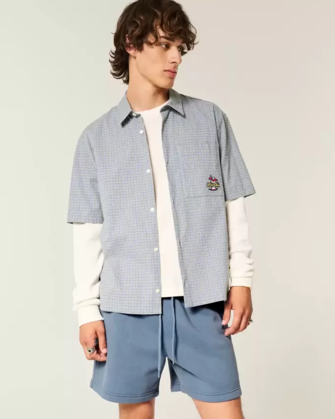 Pantaloni scurți lângi din lână la jumătatea coapsei Pantaloni scurți lângi din lână la jumătatea coapsei