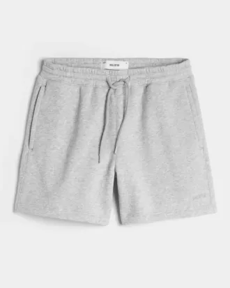 Pantaloni scurți lângi din lână la jumătatea coapsei