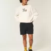 Pantaloni scurți lângi din lână la jumătatea coapsei Pantaloni scurți lângi din lână la jumătatea coapsei