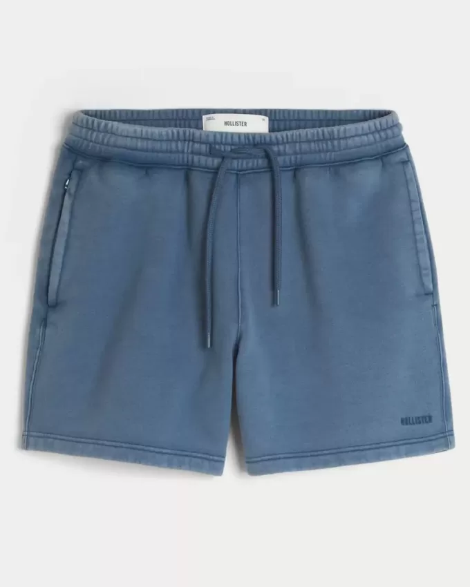 Pantaloni scurți lângi din lână la jumătatea coapsei