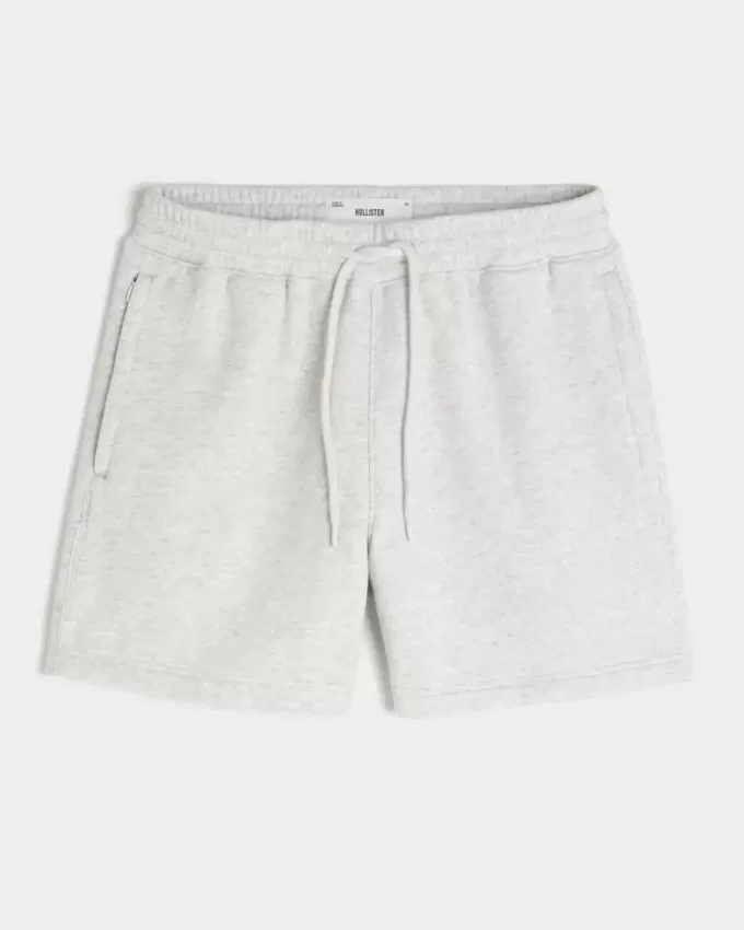 Pantaloni scurți lângi din lână la jumătatea coapsei Pantaloni scurți lângi din lână la jumătatea coapsei
