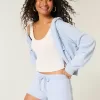 Pantaloni scurți mini fleece cu dantelă Pantaloni scurți mini fleece cu dantelă