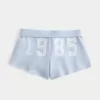 Pantaloni scurți mini fleece cu dantelă Pantaloni scurți mini fleece cu dantelă