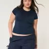 Pantaloni scurți moale cu fundă laterală din amestec de in Pantaloni scurți moale cu fundă laterală din amestec de in