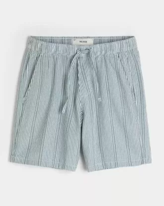 Pantaloni scurți Seersucker deasupra genunchiului