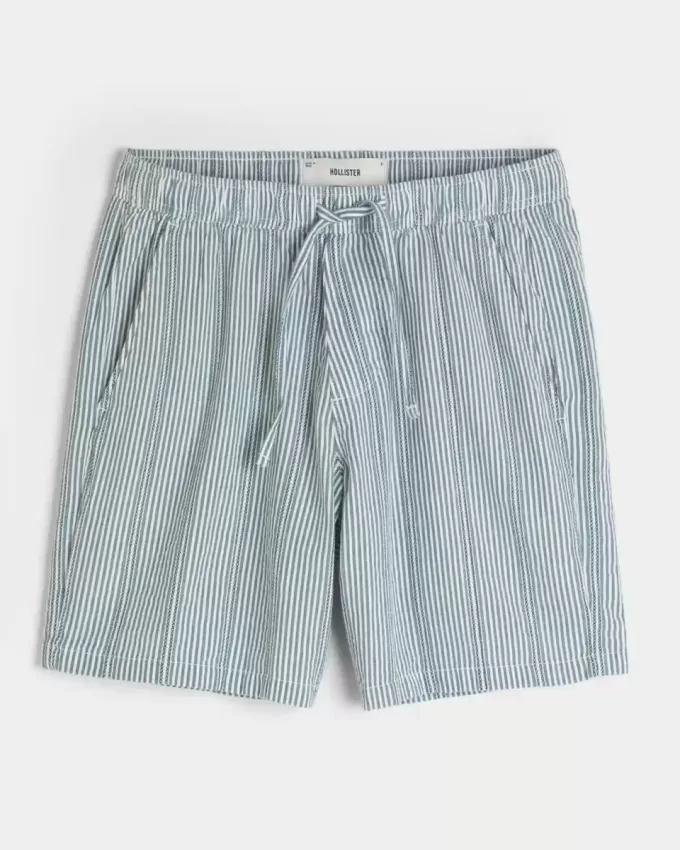 Pantaloni scurți Seersucker deasupra genunchiului
