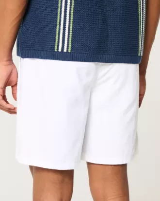 Pantaloni scurți Seersucker deasupra genunchiului