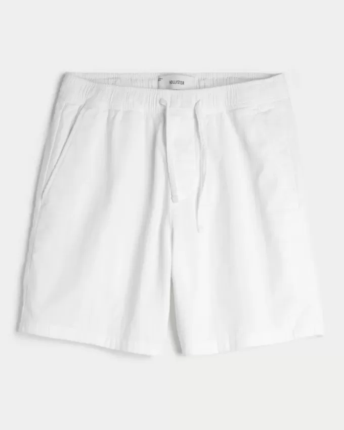 Pantaloni scurți Seersucker deasupra genunchiului